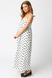 White & Black Polka Dot Dress