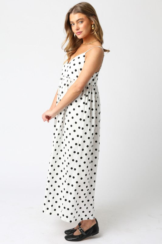 White & Black Polka Dot Dress