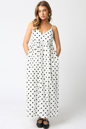 White & Black Polka Dot Dress