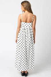 White & Black Polka Dot Dress
