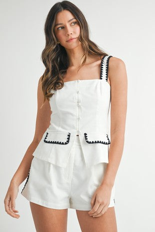 Oatmeal Embroidered Set