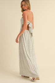 Striped Tie Back Maxi Dress