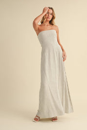 Striped Tie Back Maxi Dress