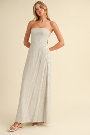 Striped Tie Back Maxi Dress