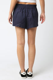 Navy Linen Shorts