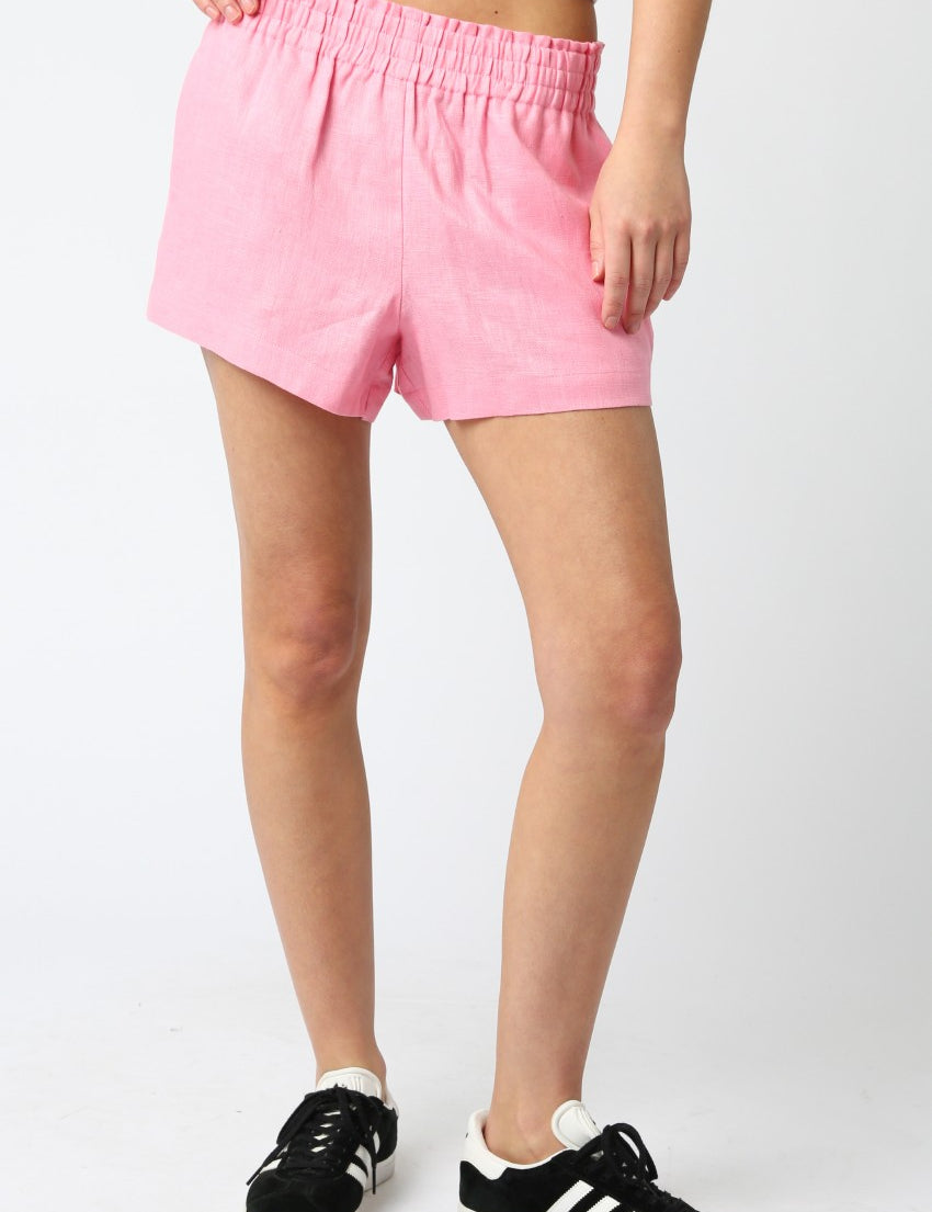 Black Side Tie Knit Vest Top & Shorts