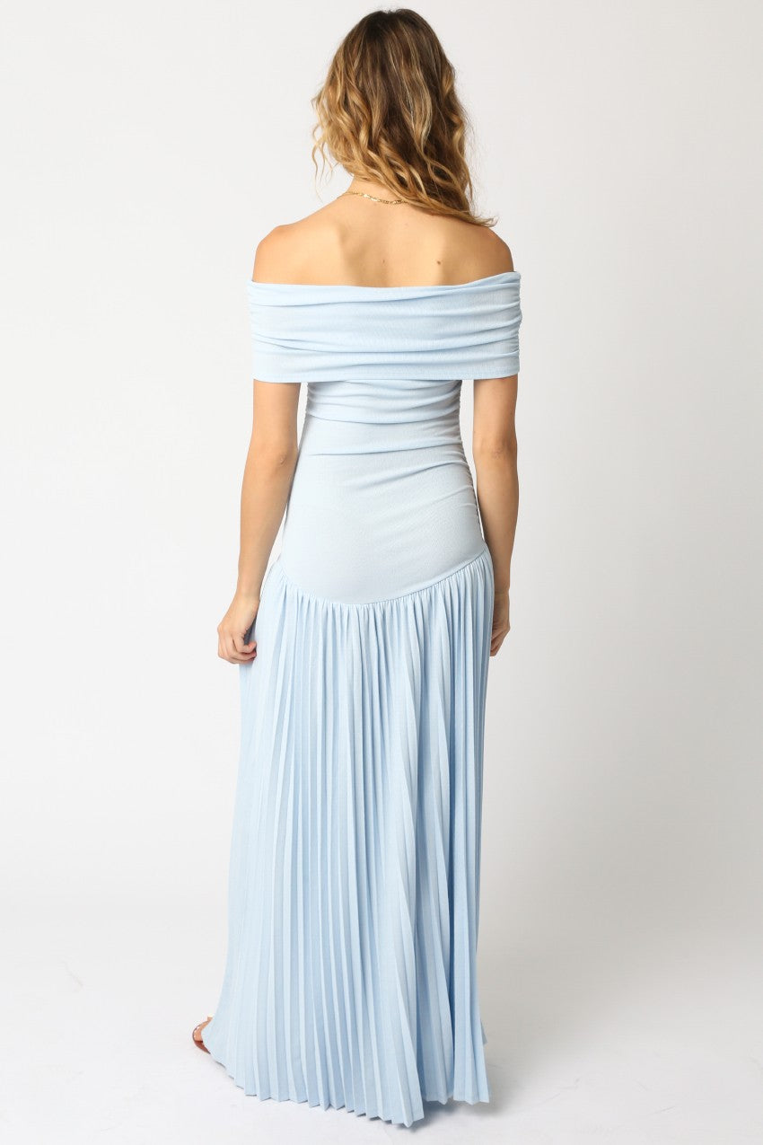 Elina Blue Drop Waist Dress