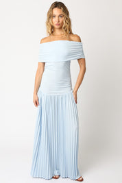 Elina Blue Drop Waist Dress