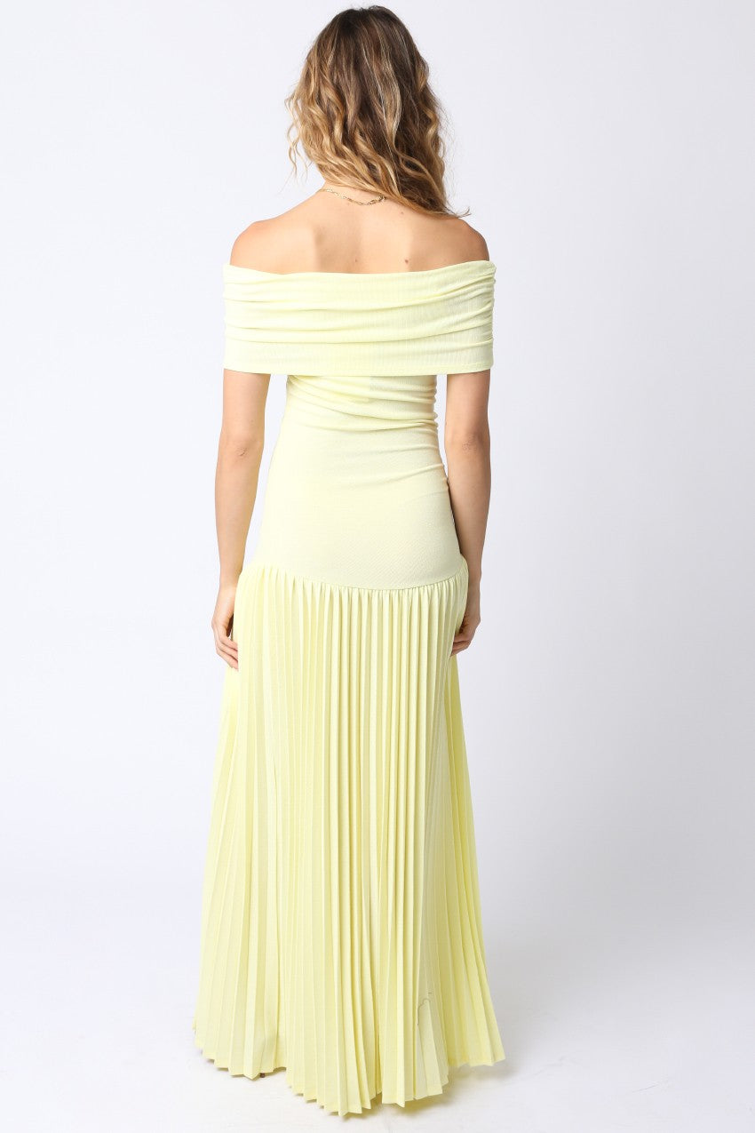 Elina Yellow Drop Waist Dress