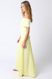 Elina Yellow Drop Waist Dress