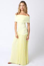 Elina Yellow Drop Waist Dress