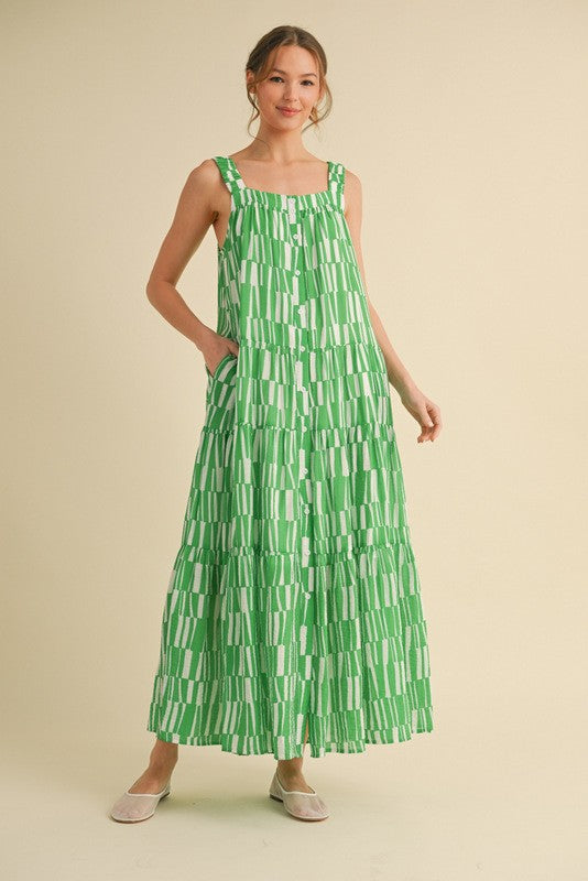 Green Button Down Sundress