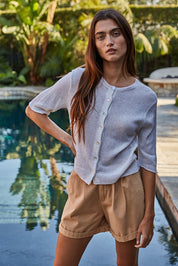 Cream Cardigan Top