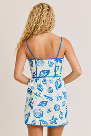 Sea Print Mini Dress