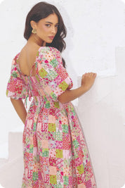 Pink Piping Maxi Dress