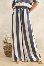 Wide Stripe Wide Leg Pants