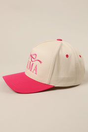 MAMA Bow Trucker Hat/ Pink