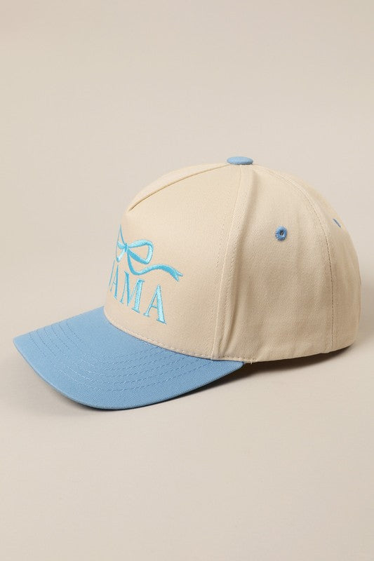 MAMA Bow Trucker Hat/ Blue