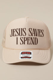 Jesus Saves Hat/ Beige