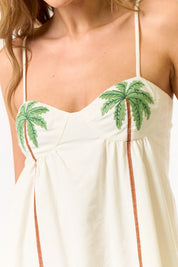 Palm Tree Linen Dress