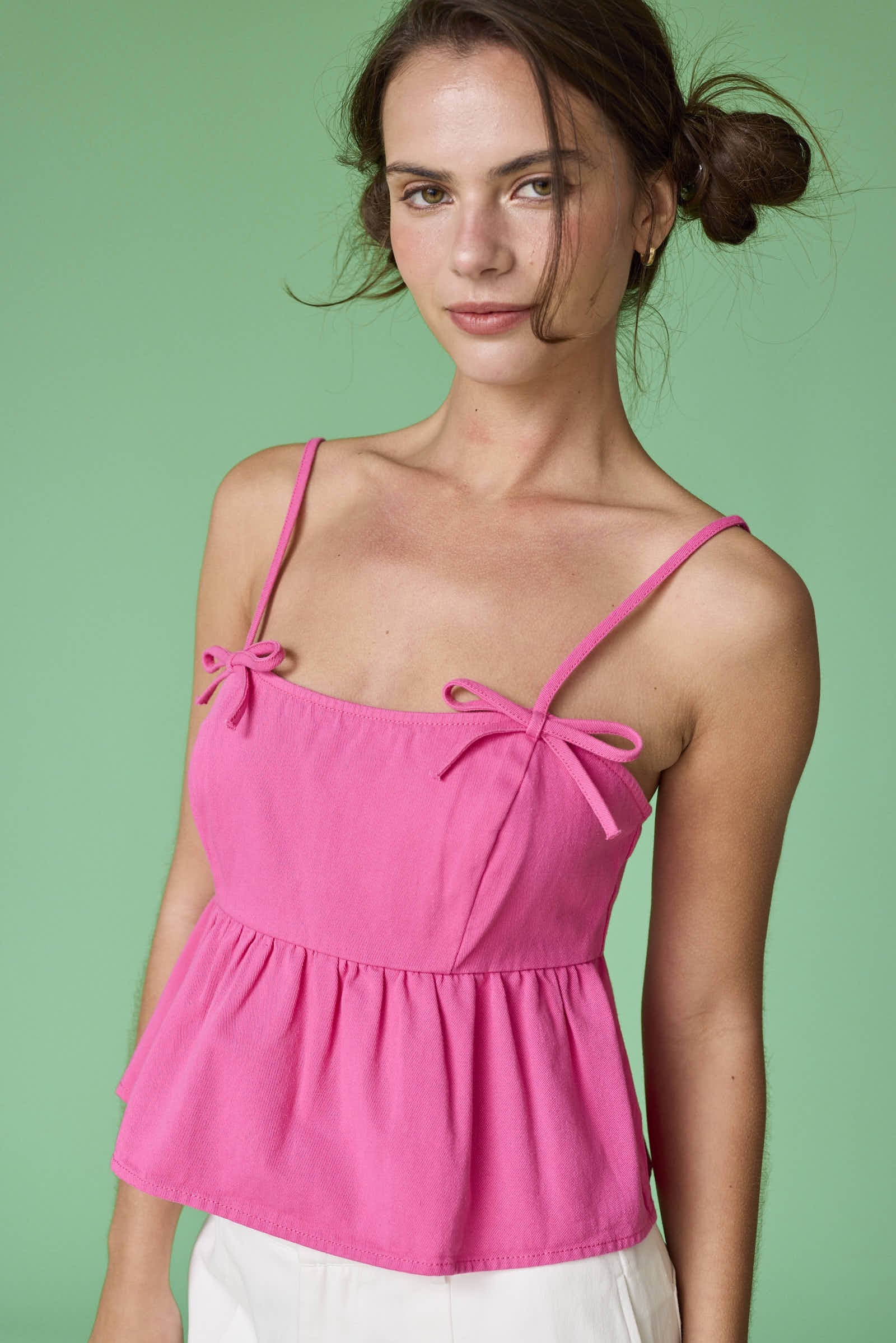 Pink Erin Bow Detail Top