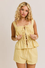 Yellow Floral Short Set