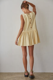 Yellow Sleeveless Mini Dress