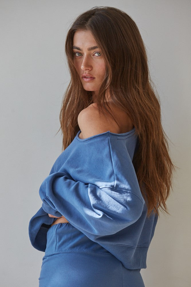 Blue On-the-go Pullover Top