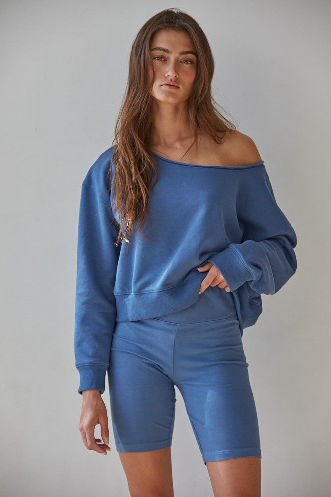 Blue On-the-go Pullover Top
