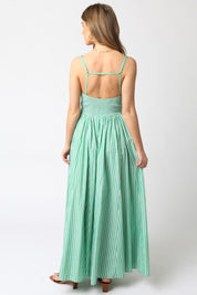 Green Stripe Maxi Dress