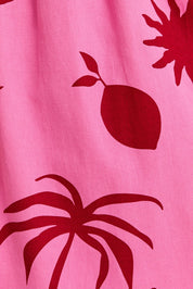 Pink Tropical Babydoll Dress