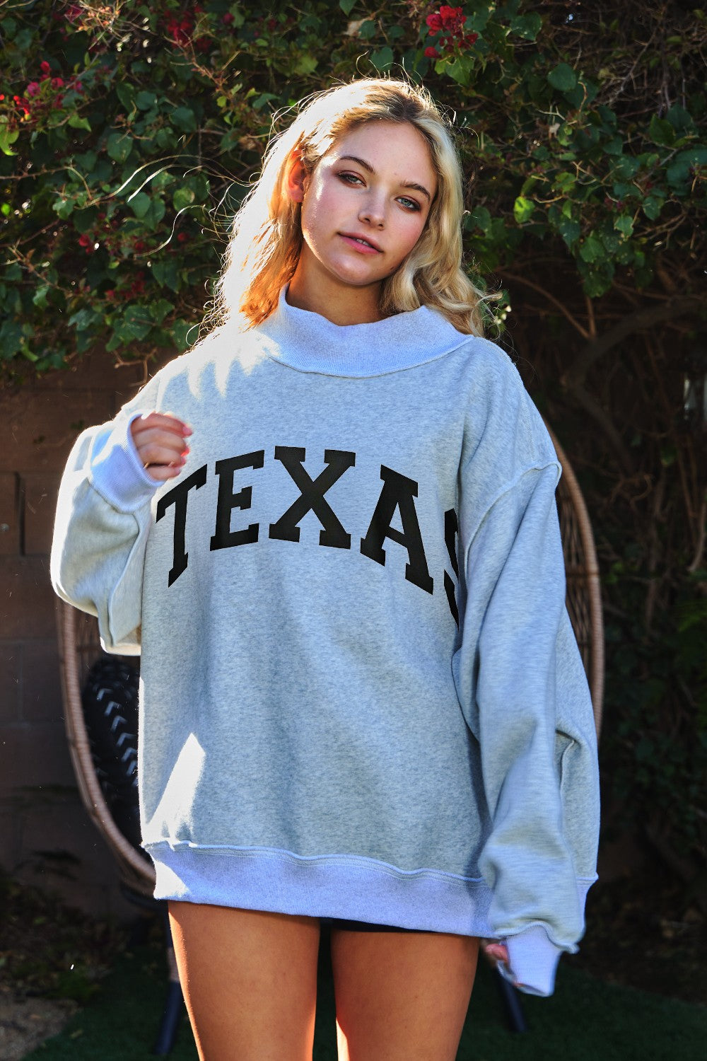 Texas Reversible Mock Neck Sweatshirt