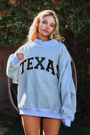 Texas Reversible Mock Neck Sweatshirt