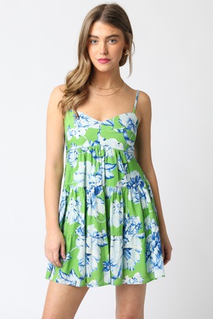 Alice Green Floral Dress