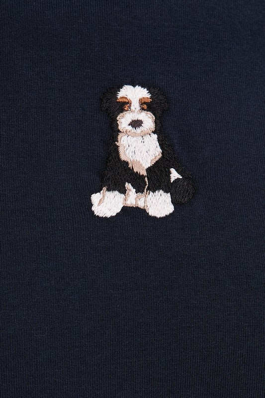 Puppy Embroidered Baby Tee