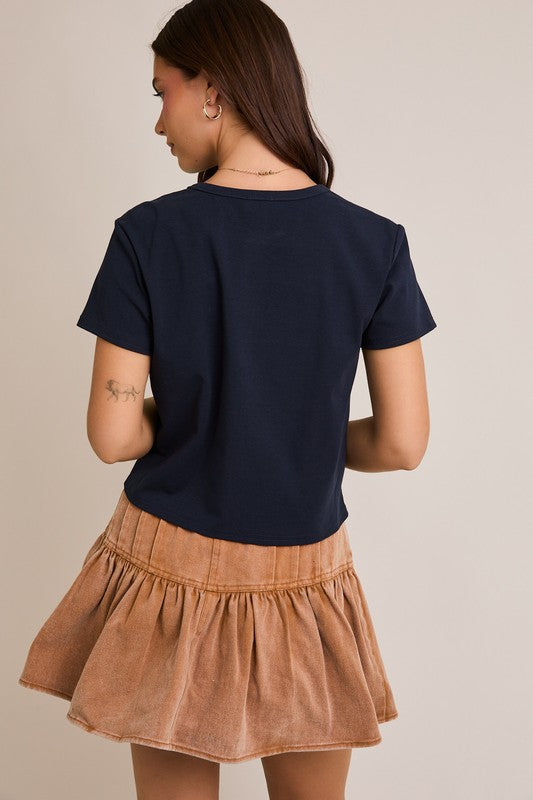 Puppy Embroidered Baby Tee