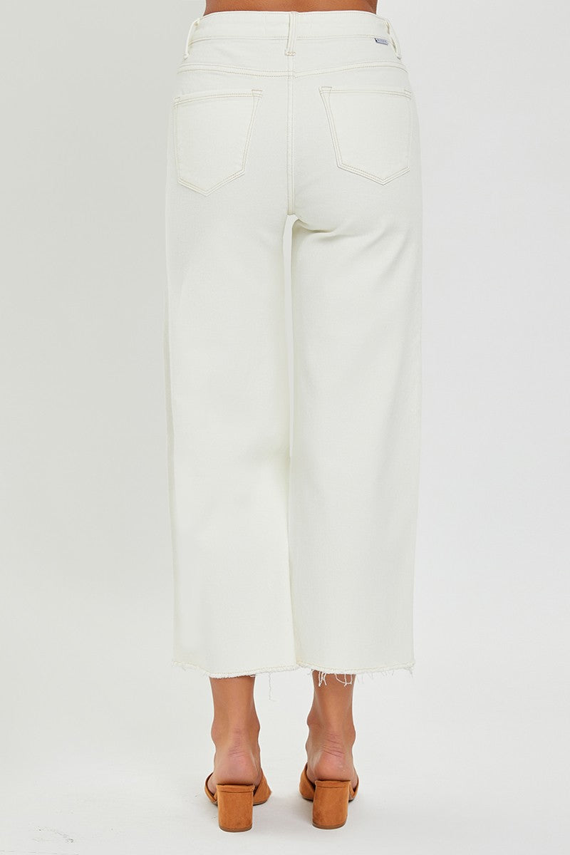 Cream Wide Leg Jeans RDP5506HD