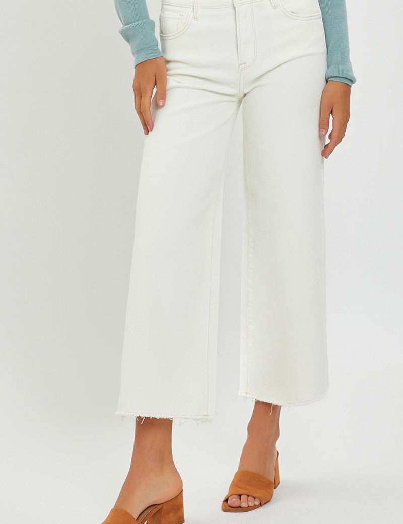Cream Wide Leg Jeans RDP5506HD