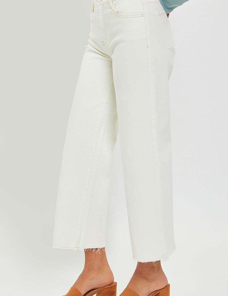 Cream Wide Leg Jeans RDP5506HD