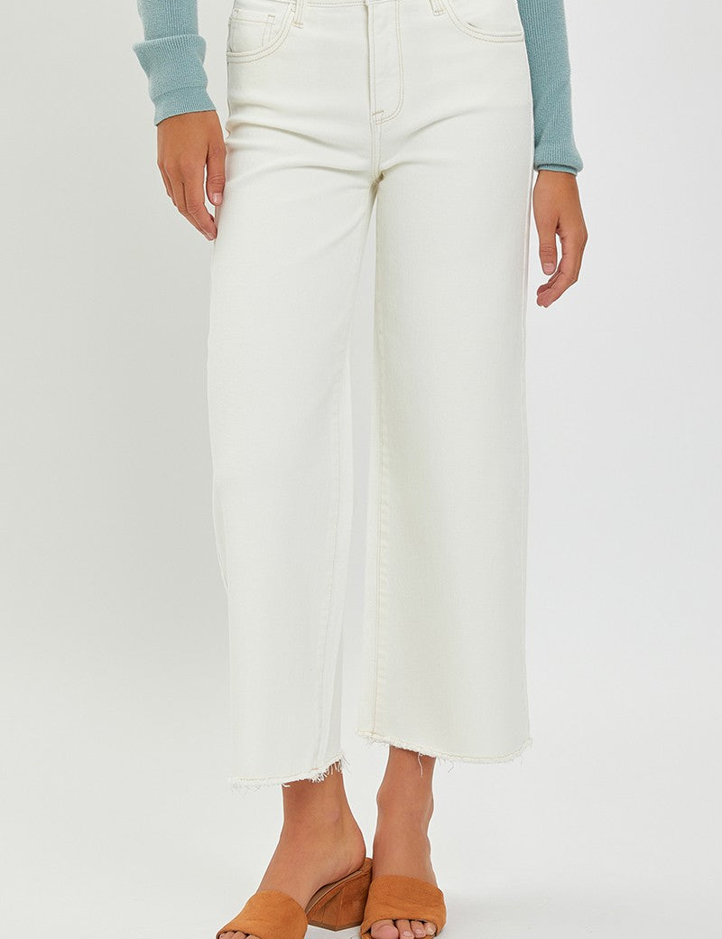 Cream Wide Leg Jeans RDP5506HD