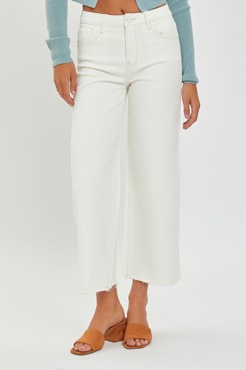 Cream Wide Leg Jeans RDP5506HD