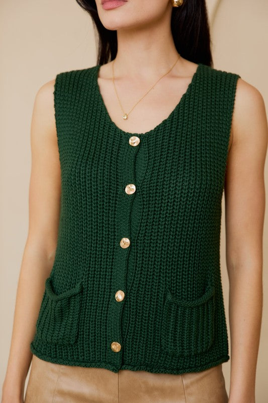 Dark Green Sweater Vest