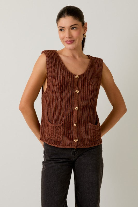 Brown Sweater Vest