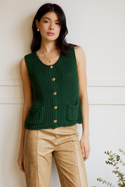 Dark Green Sweater Vest
