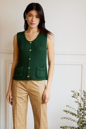 Dark Green Sweater Vest