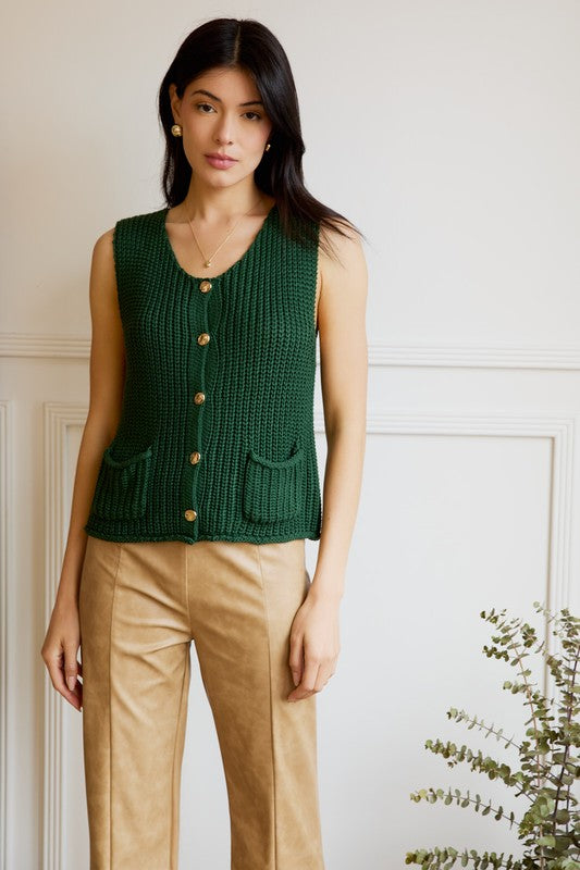 Dark Green Sweater Vest