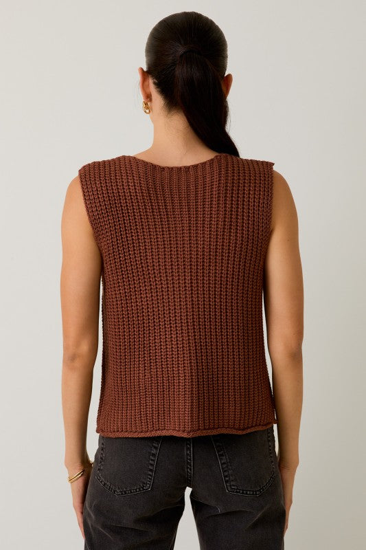 Brown Sweater Vest