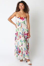 White Kaylee Floral Maxi Dress