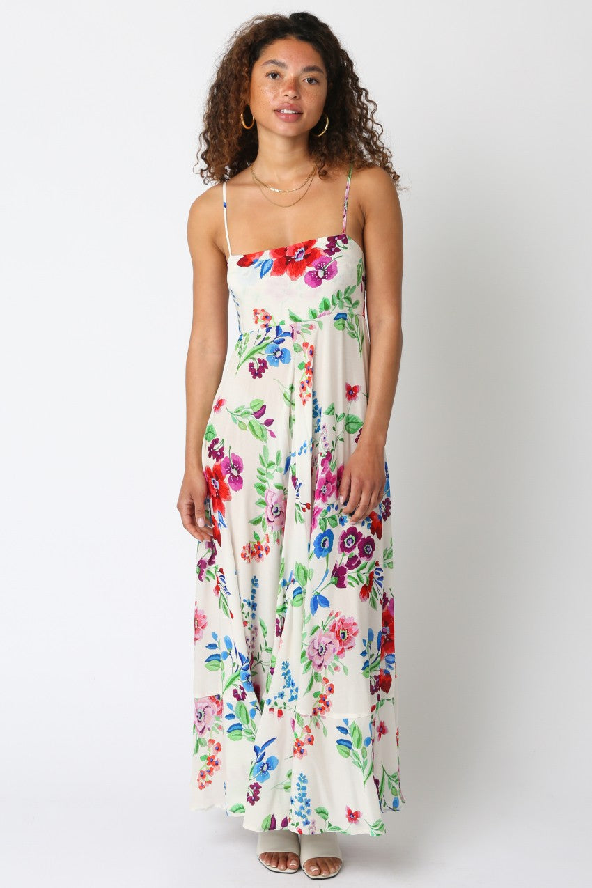 White Kaylee Floral Maxi Dress