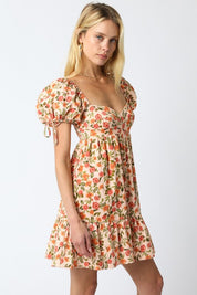 Peach Floral Dress